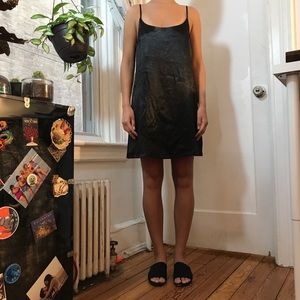 Silence & Noise Satin Shine Slip Dress
